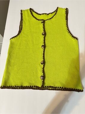 SHEIN womens knitted button tank top